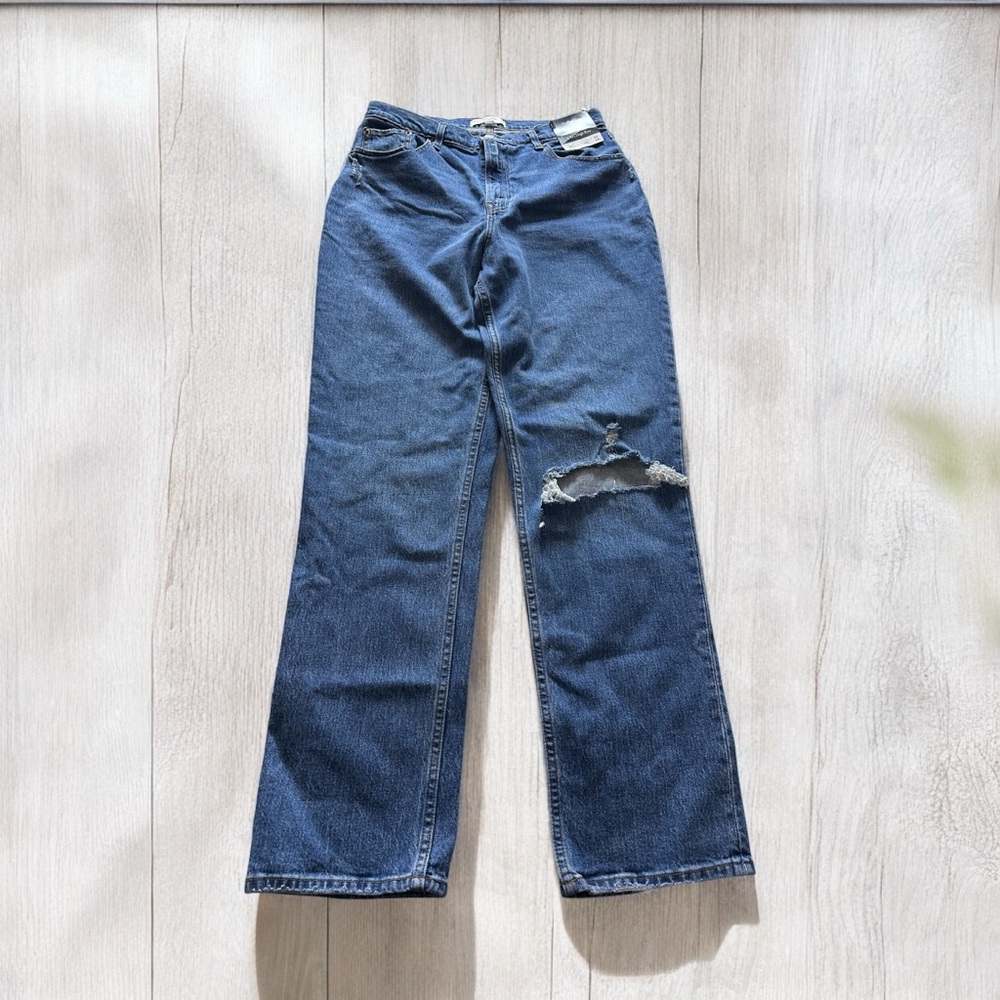 Abercrombie & Fitch Jeans Womens 32/14 Blue The 90s Straight Ultra High Rise NWT